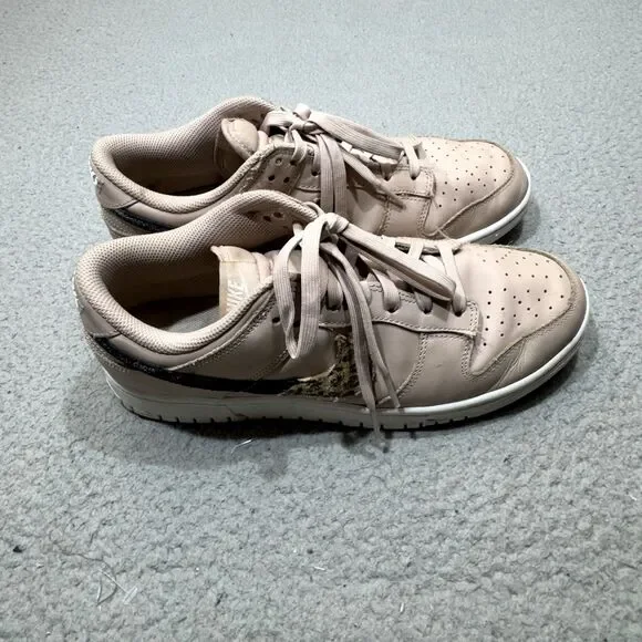 Nike Dunk Low SE Shoes Women 11.5 Primal Pink Cheetah Snakeskin Swoosh Sneaker - Picture 5 of 13